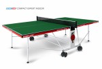 Теннисный стол для помещения Compact Expert Indoor green  proven quality 6042-21 - магазин СпортДоставка. Спортивные товары интернет магазин в Южно-Сахалинске 