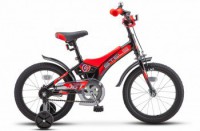 Детский велосипед Stels Jet 16" Z010 черный красный 2022 - магазин СпортДоставка. Спортивные товары интернет магазин в Южно-Сахалинске 
