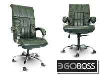 Офисное массажное кресло EGO BOSS EG1001 Малахит в комплектации ELITE натуральная кожа - магазин СпортДоставка. Спортивные товары интернет магазин в Южно-Сахалинске 