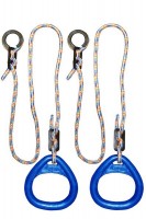 Детские гимнастические кольца треугольные  для ДСК синие  КГ02В - магазин СпортДоставка. Спортивные товары интернет магазин в Южно-Сахалинске 