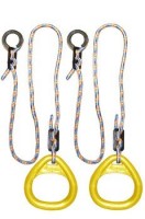 Детские гимнастические кольца треугольные  для ДСК желтые КГ02В - магазин СпортДоставка. Спортивные товары интернет магазин в Южно-Сахалинске 