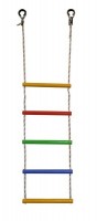 Детская веревочная лестница для ДСК 5 перекладин цвет радуга ЛВ5-3В - магазин СпортДоставка. Спортивные товары интернет магазин в Южно-Сахалинске 